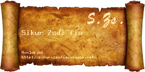 Sikur Zsófia névjegykártya